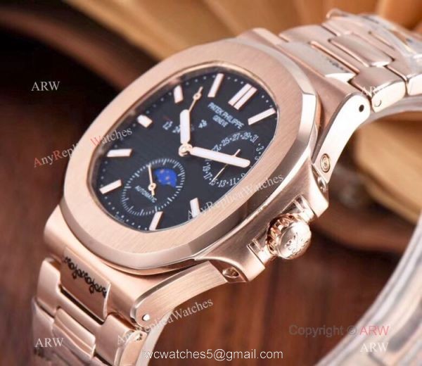 Patek Nautilus Rose Gold Power Reserve Men Watch Knock off Watches China 7