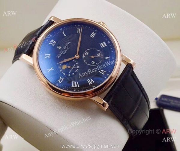 Best Replica Patek Philippe Moonphase Rose Gold White Dial Watch 7