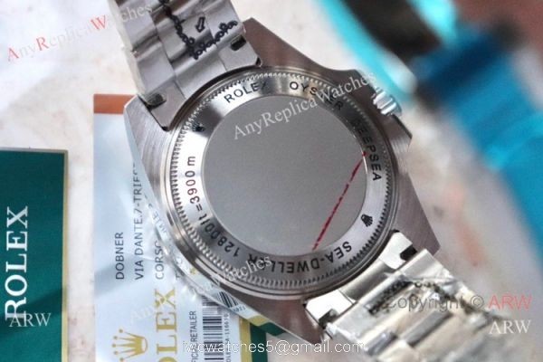 AJ Factory MAX Rolex Deepsea Black Replica Watch Stainless Steel 7