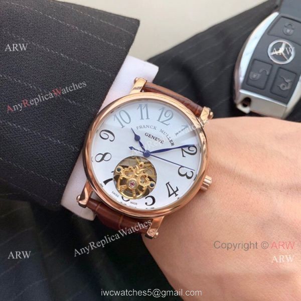 Clone Franck Muller Geneve Tourbillon Rose Gold Men Watch 42mm 7