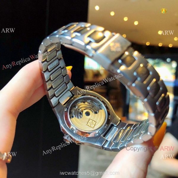 Replica Patek Philippe Nautilus Womens Watch SS Gray Dial Tourbillon 7