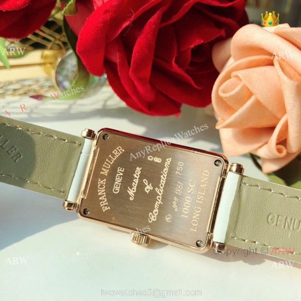 New Fake Franck Muller Long Island Color Dreams 26mm Watch Rose Gold Diamond 7