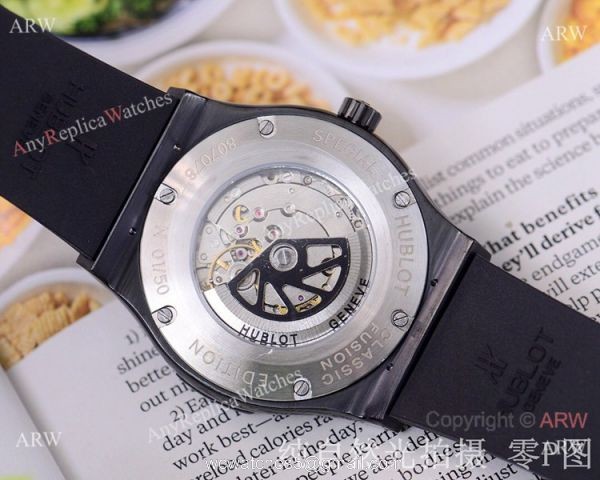 Copy Hublot Classic Fusion 42mm Watch SS Black Bezel 7