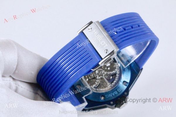 Best Imitation Watches From China New Hublot Big Bang Blue Skeleton Watch 7