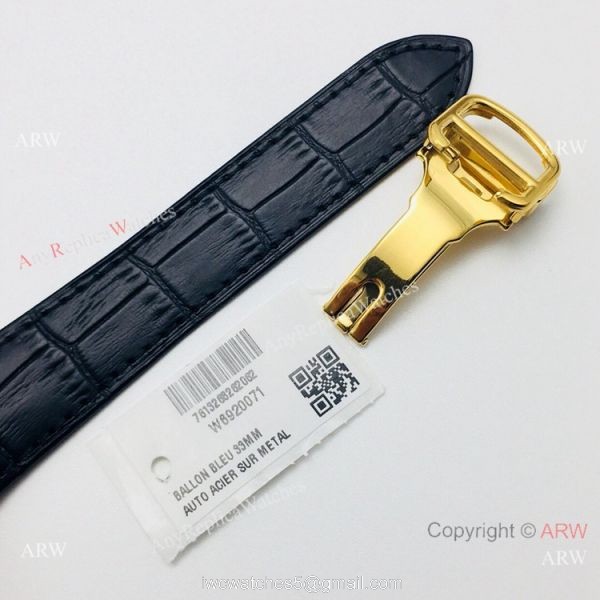 (GB) 2019 New Cartier Santos Yellow Gold Watch AAA Swiss Replica 7