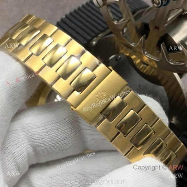 GB Factory Swiss Cal.324 Replica Patek Philippe Nautilus Green Dial Watch 7