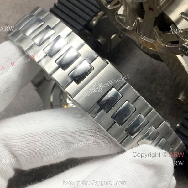 Swiss Copy Patek Philippe Nautilus White Dial Stainless Steel Watch GB Factory 7