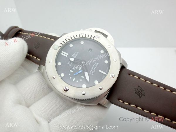 Copy Panerai Luminor Submersible Marina Militare Men Watch Gray Dial 7