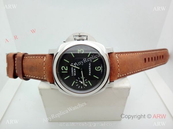 Swiss Replica Panerai Luminor Marina Acciaio PAM 111 Watch SS Green Markers 7