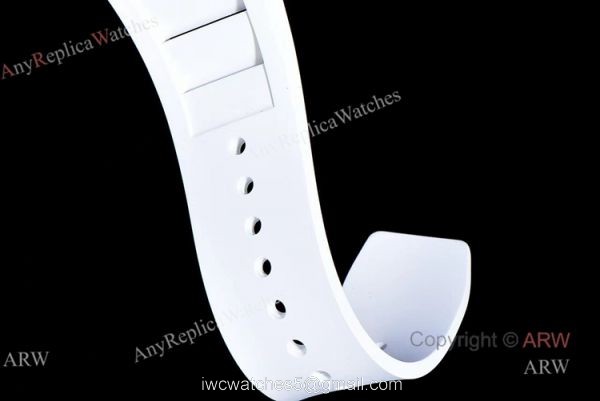 KV Factory Richard Mille RM 011 White Rubber Band Replica Watches For Men 7