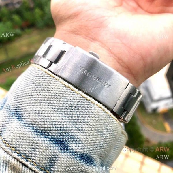 New Style TAG Heuer Autavia Isograph Stainless Steel Green Dial Watches 7