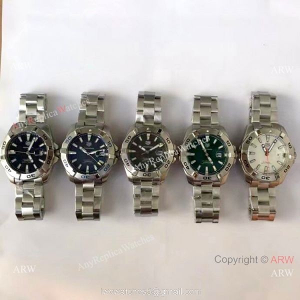 Wholesale Copy Tag Heuer Aquaracer Calibre 5 Watch Silver and White 7