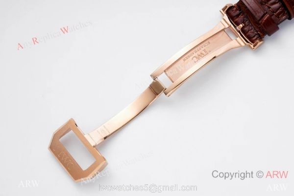 ZF Factory V2 Version IWC Portuguese Chronograph Watch Rose Gold White Dial 7