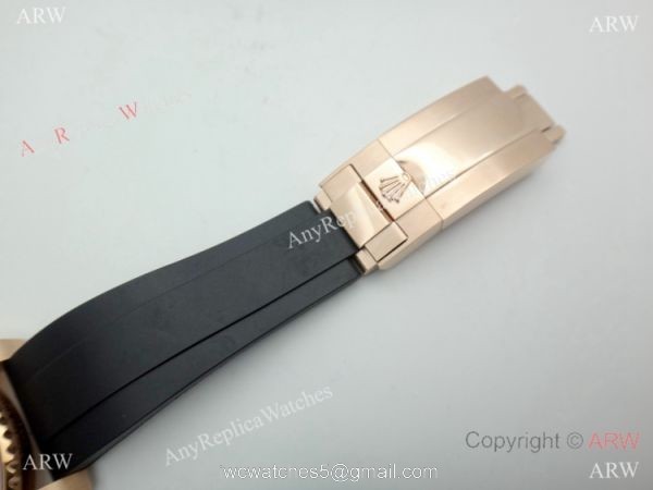 Replica Rolex GMT-Master II Rubber Strap Brown Black Ceramic Watch 7