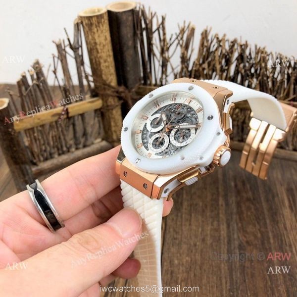 Copy Hublot Big Bang Evolution 44mm Watches Rose Gold Ceramic Bezel 7