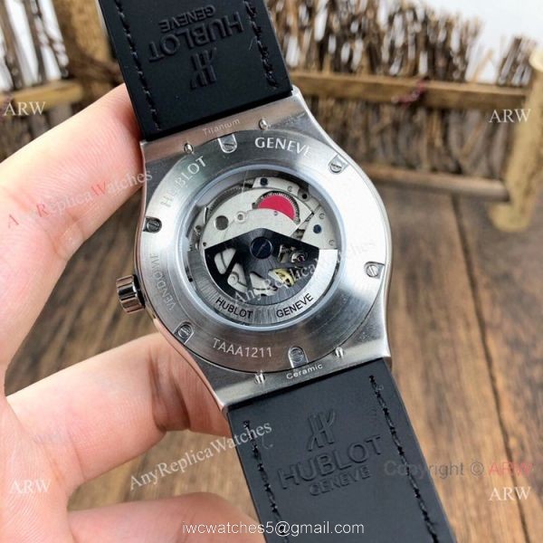 Fake Hublot Classic Fusion SS Black Dial Watches 42mm 7