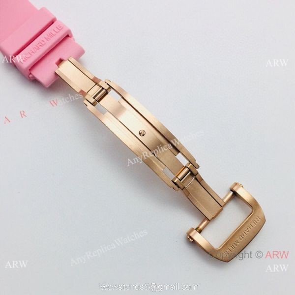 VSF Richard Mille AAA RM 07-03 Marshmallow BonBon Watch Pink Rubber Strap 7