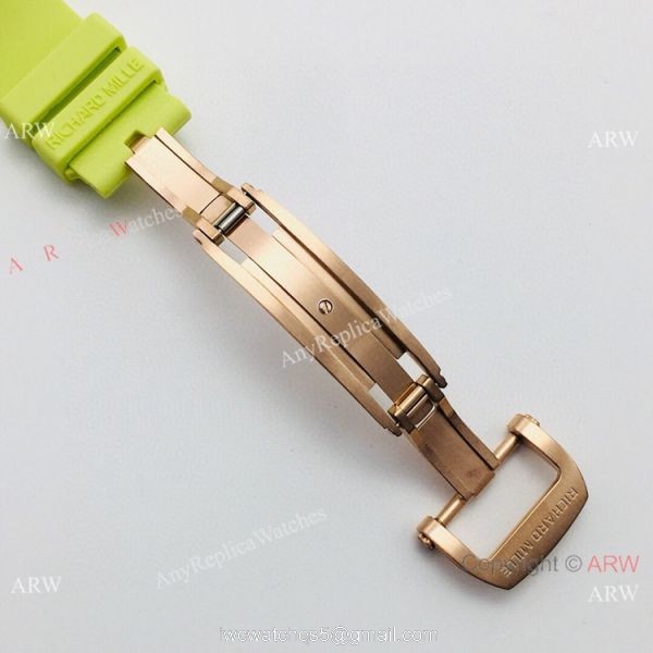 VS Factory Swiss Richard Mille RM07-03 BonBon Watch Ceramic Green Rubber Strap 7