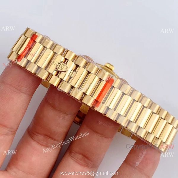 (EWF) Replica Rolex Day-Date 36mm Men Watch All Gold Stick Markers 7