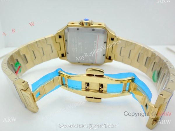 Best Quality Cartier Santos Watch All Gold Chronograph 39mm 7