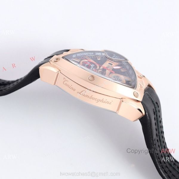 New Copy Lamborghini Spyder 9004 Rose Gold Chrono Watch 7