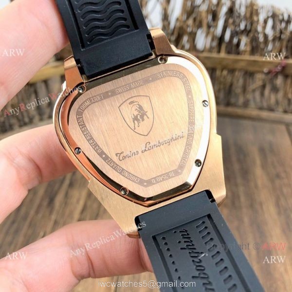 Best Copy Tonino Lamborghini Spyder Rose Gold Mens Chronograph Watches 7