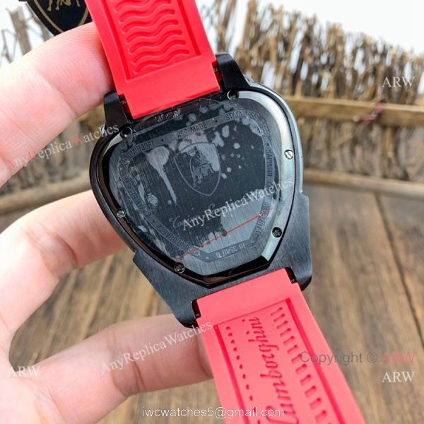 New Replica Lamborghini Spyder Chrono Watches Blue Rubber Strap 7
