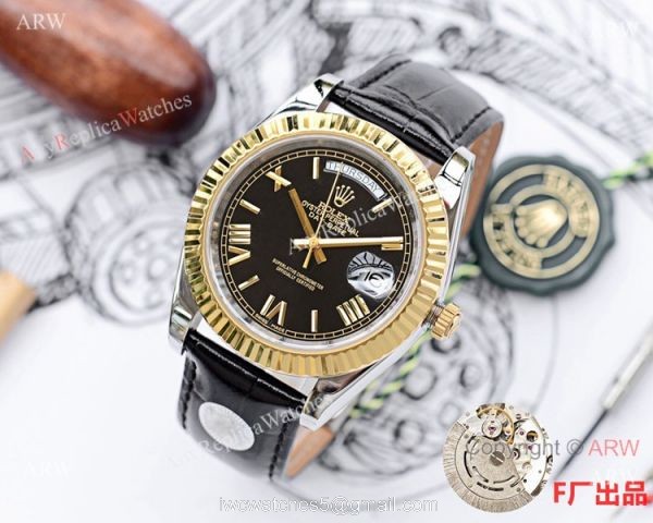 NEW UPGRADED Rolex Day Date II 41mm Watches Gold Fluted Bezel 7
