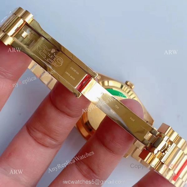 Noob Factory V3 Replica Rolex Day-Date ii 41 Yellow Gold Watch Swiss 3255 Movement 7