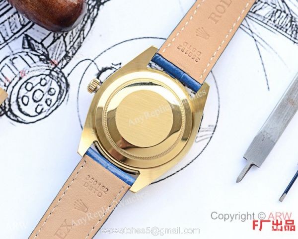 Upgraded Rolex Datejust II Copy Watches Rolex Computer Face Blue Leather Strap 41mm 7