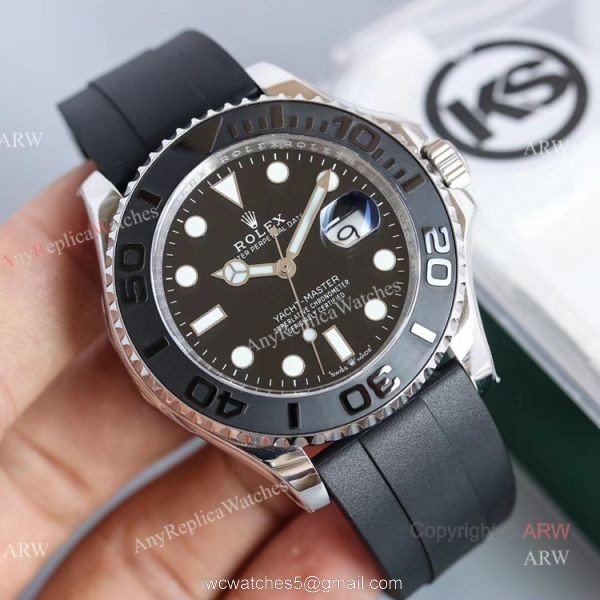 KS Factory Replica Rolex Yacht Master Oysterflex 42mm Bi-Directional Bezel Watch 7
