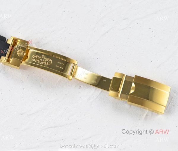 1:1 Noob Factory V3 Rolex Paul Newman Daytona Rubber Strap Yellow Gold Watch 7