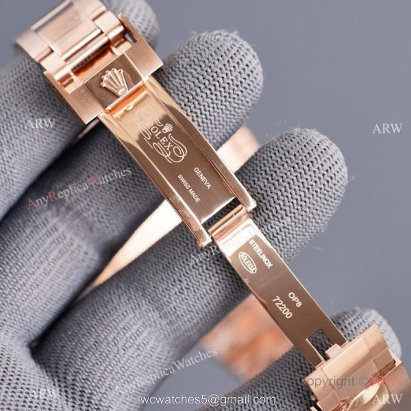 Swiss Quality Copy Rolex Rose Gold Daytona 40 Watch Black Ceramic Bezel Chocolate Dial 7