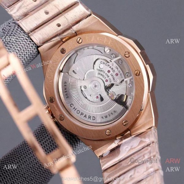 Swiss Replica Chopard Alpine Eagle Men Watch 41mm Blue Dial Rose Gold 7