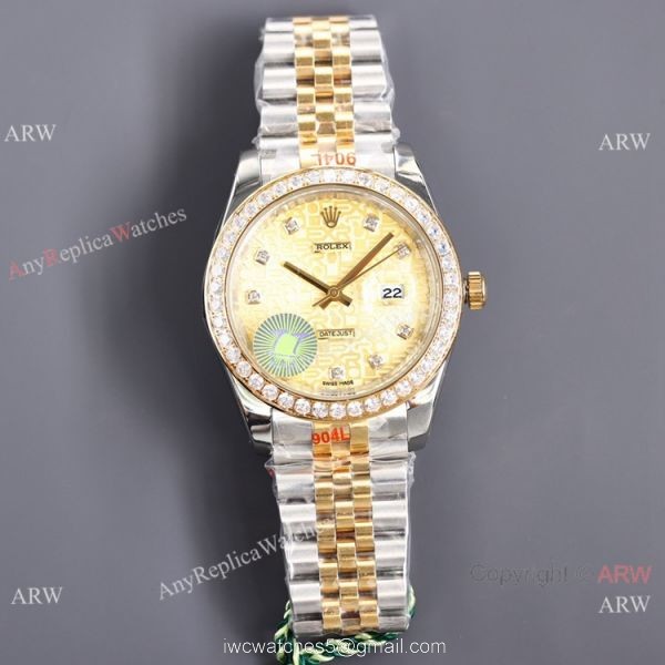Swiss Quality Rolex Datejust II Citizen Watch 2-Tone Jubilee Gold Micro Dial 7