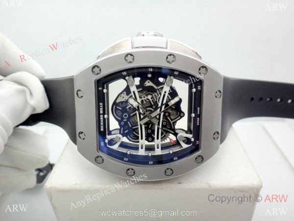 Swiss Richard Mille Rm61-01 Yohan Blake Tourbillon Watch Black Rubber Strap 7