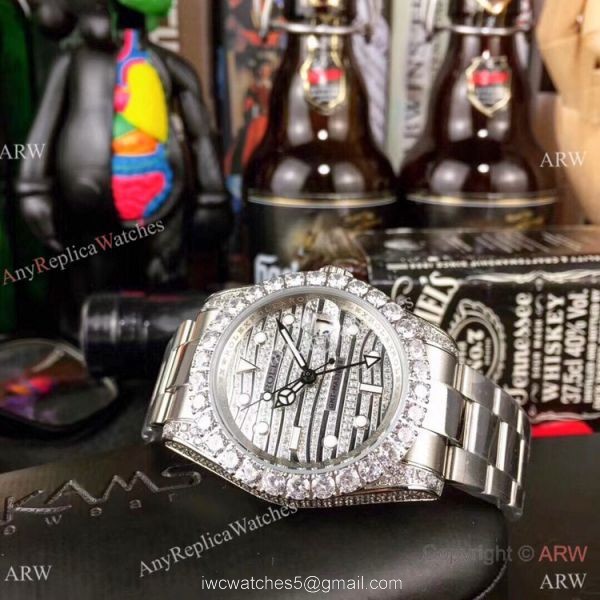 Rolex GMT-Master II Yellow Gold Diamond Case Watch New Replica 7