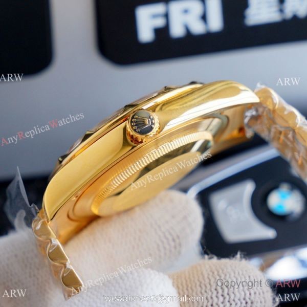 High Quality Rolex Day Date II Gold Iced Out Presidential Watches 41mm 7