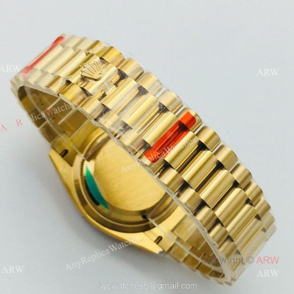 (EWF ) Rolex Day Date President Replica Watch All Gold Diamond Bezel 36mm ETA3255 7