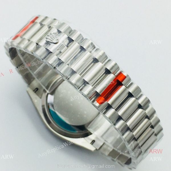 (EWF ) Swiss Rolex Oyster Perpetual Day Date Fake Watch Blue Diamond Dial 36mm 7