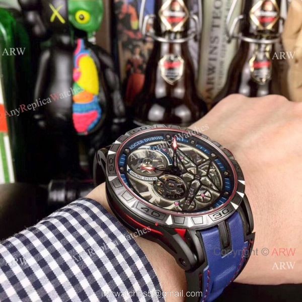 Roger Dubuis Excalibur Spider Black Plated Titanium Case Replica Watch 7