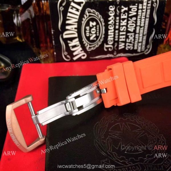 Copy Roger Dubuis Excalibur Quatuor Men Watches Red Rubber Strap Rose Gold Case 7