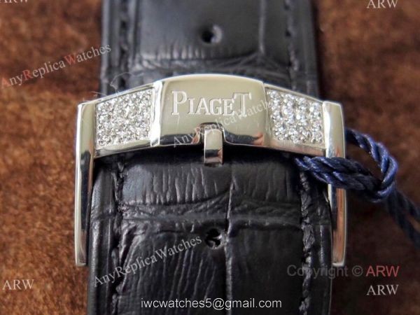 Swiss Replica Piaget Emperador Silver Diamond Watch For Men 7