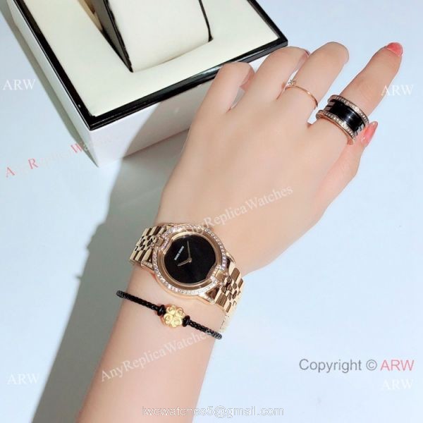 Copy Roger Dubuis Velvet Women Watches Silver Dial Rose Gold 7