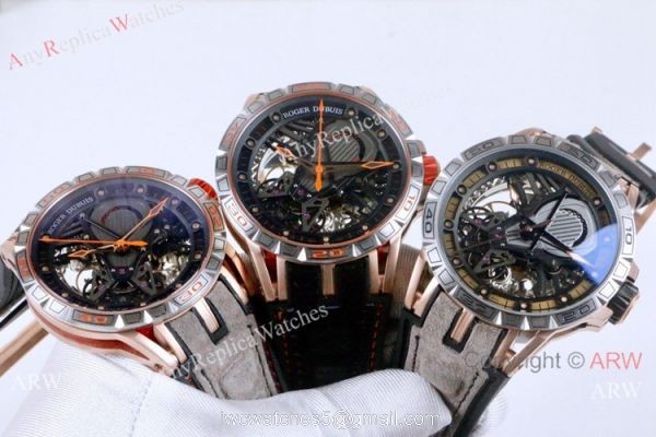 High Quality Roger Dubuis Excalibur Aventador S Rose Gold Watches 46mm 7