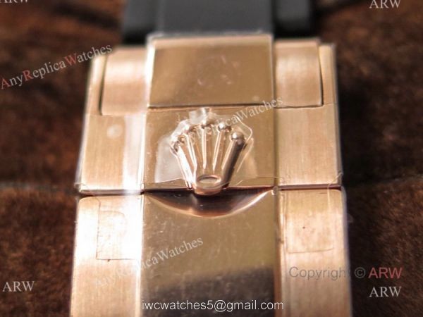 VR Factory Best Replica Rolex Yacht Master Rose Gold Rubber Strap Mens Watch 7