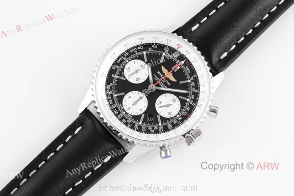 BLS Factory New Replica Breitling Navitimer B01 Panda Dial Chronograph Watch 43mm 7