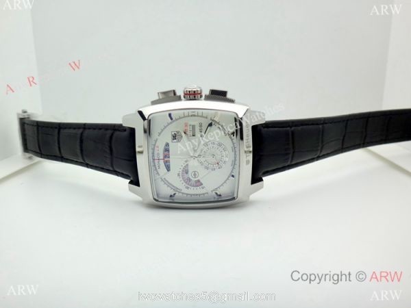 High Quality Fake Tag Heuer Monaco Calibre 12 Watch SS White Dial 7