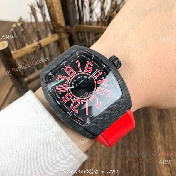 New Copy Franck Muller Vanguard Classical &8216;Crazy Hours Watch Carbon Case 7