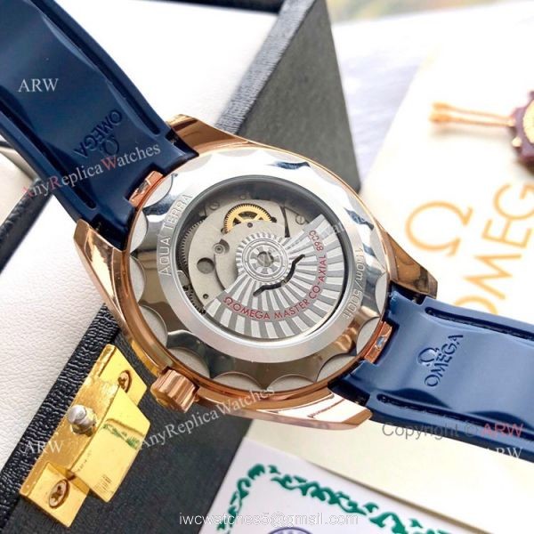 Copy Omega Seamaster Aqua Terra 150M Watches 41mm Rose Gold 7
